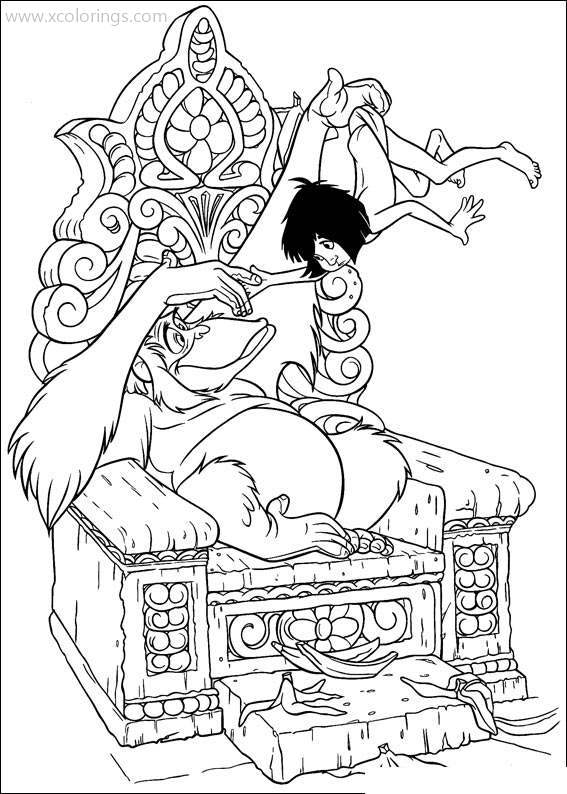 Free Jungle Book Coloring Pages King Louie printable