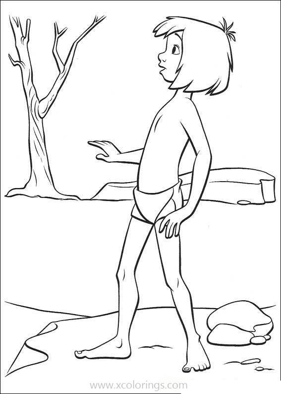 Free Jungle Book Coloring Pages Man Cub printable