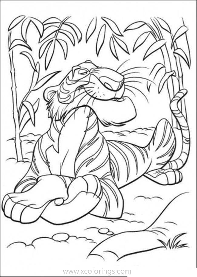 Free Jungle Book Coloring Pages Shere Khan printable