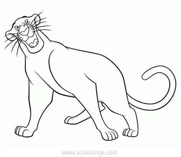 Free Jungle Book Coloring Pages The Black Panther printable