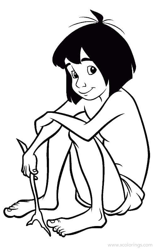Free Jungle Book Coloring Pages The Orphaned Boy printable