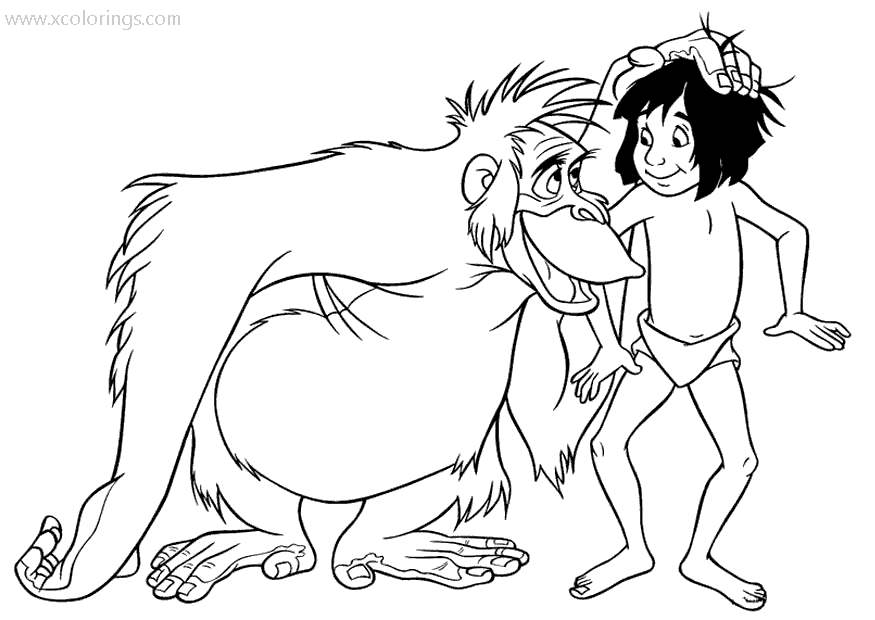Free Jungle Book King Louie Coloring Pages printable