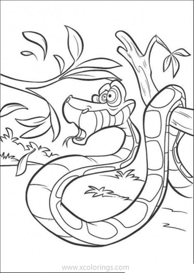 Free Jungle Book Python Coloring Pages printable