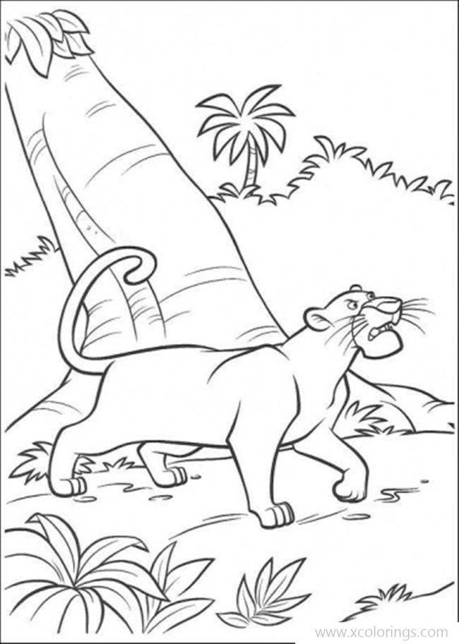 Free Jungle Book The Black Panther Coloring Pages printable
