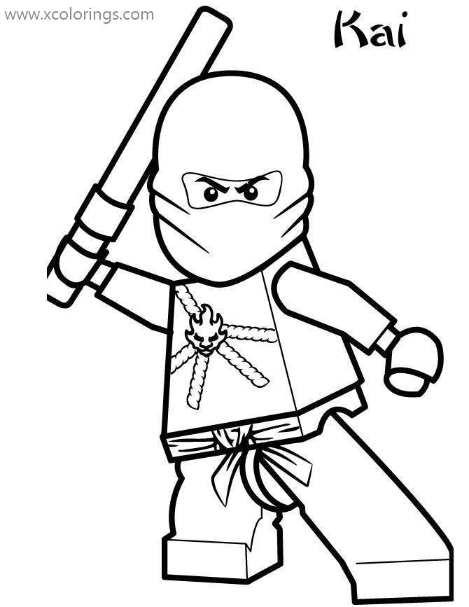Kai From Lego Ninjago Coloring Pages XColorings