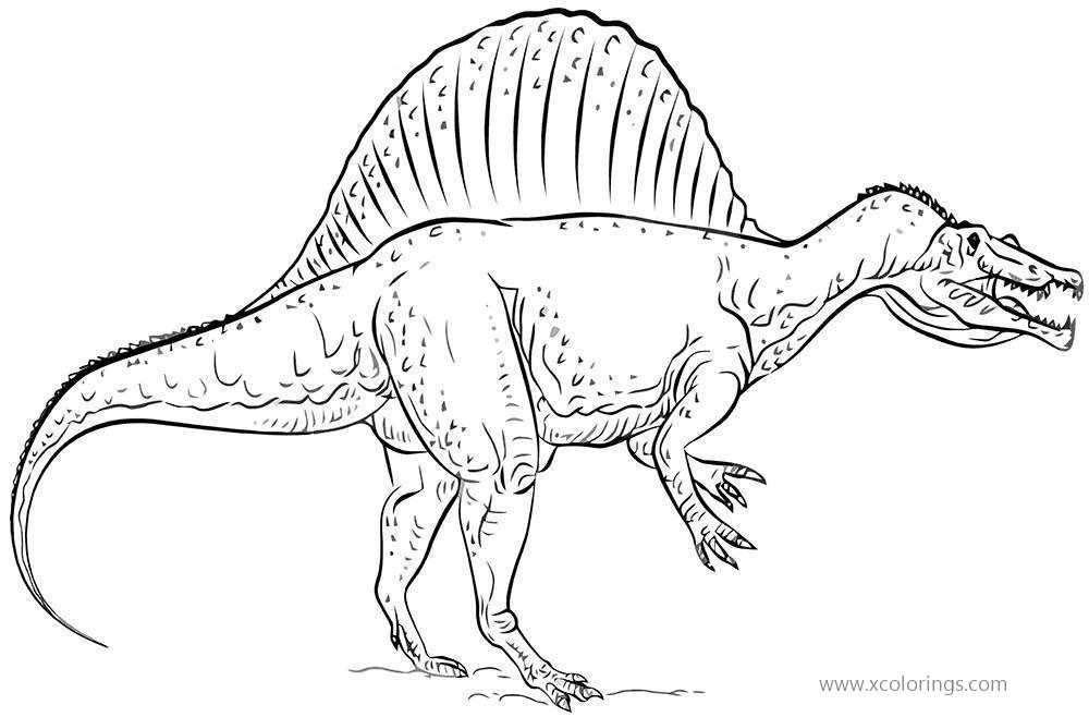 Free Killer Spinosaurus Coloring Page printable