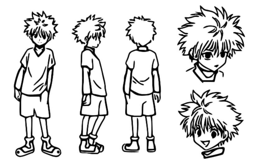 Killua from Hunter X Hunter Coloring Pages - XColorings.com