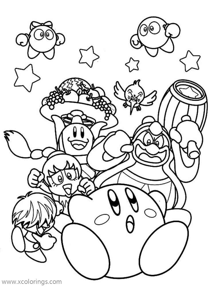 Free King Dedede and Kirby Coloring Page printable