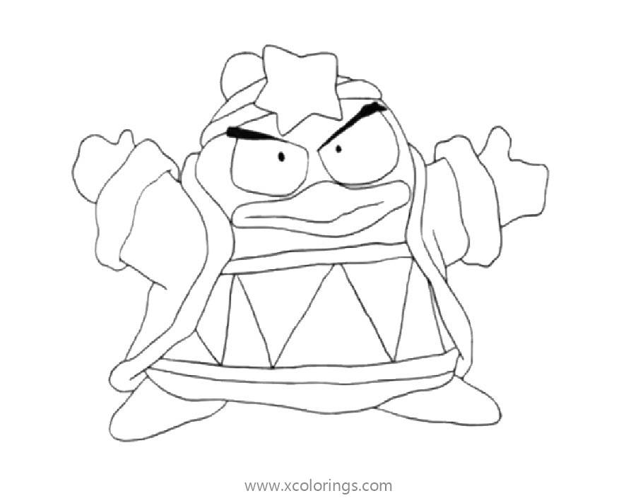 Free King Dedede from Kirby Coloring Pages printable