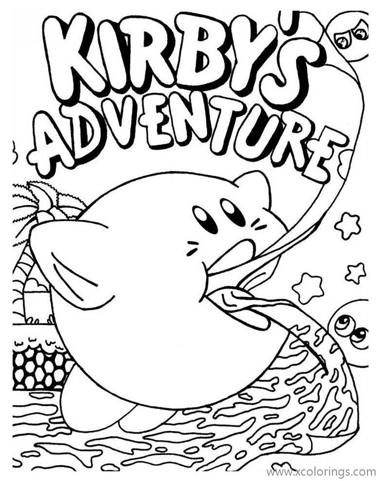 Free Kirby Adventure Coloring Pages printable
