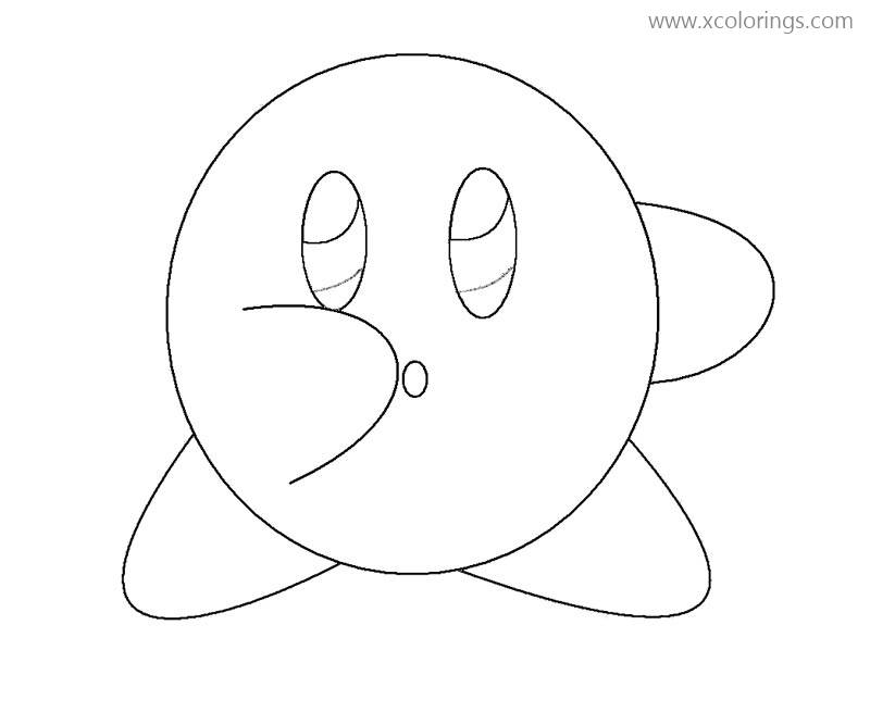 Free Kirby Coloring Page Paper Craft Template printable