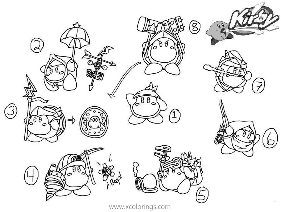 Free Kirby Coloring Pages Drawing by chronoweapon printable