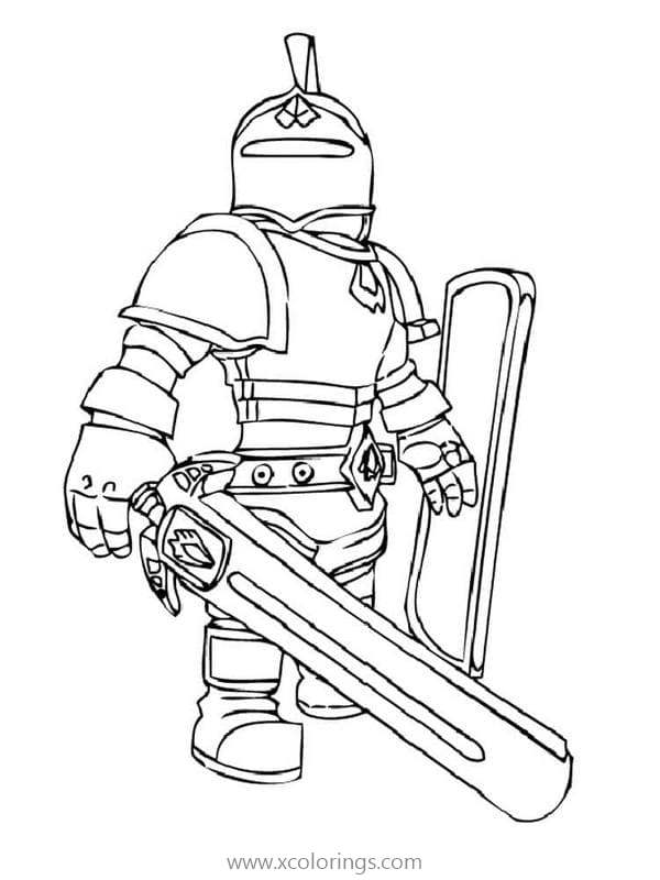 Knight from Roblox Coloring Pages - XColorings.com