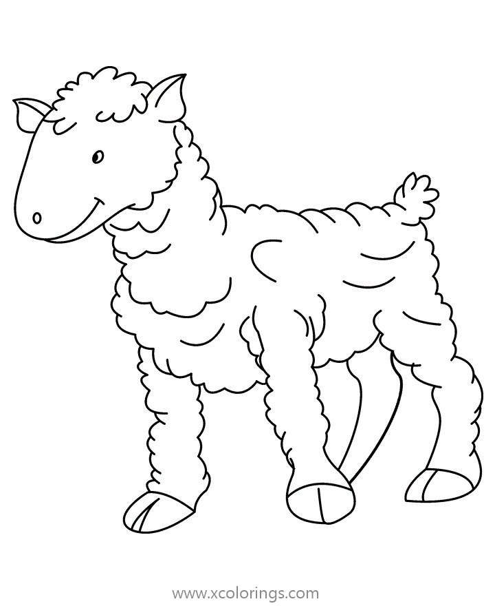 Free Lamp is a Baby Sheep Coloring Pages printable