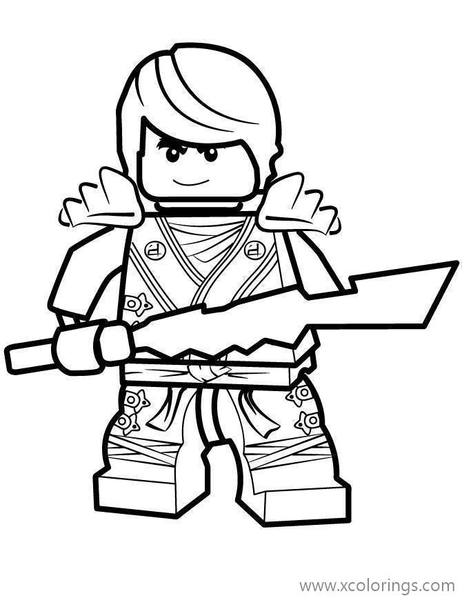 Lego Ninjago Blue Ninja Coloring Pages - XColorings.com