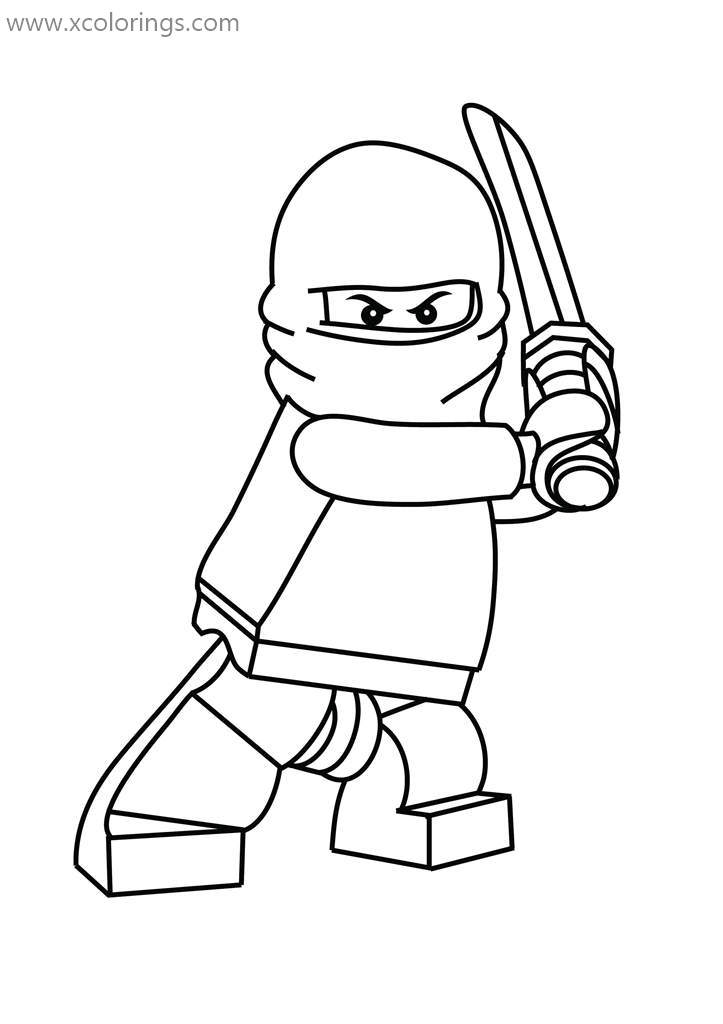 lego ninjago coloring pages elemental master kai