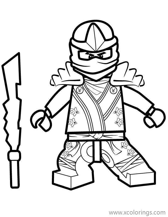 Free Lego Ninjago Coloring Pages Paper Craft Template printable