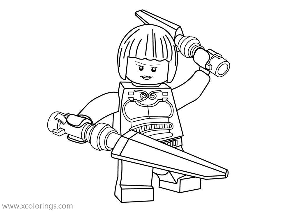 Free Lego Ninjago Girl Nya Coloring Pages printable