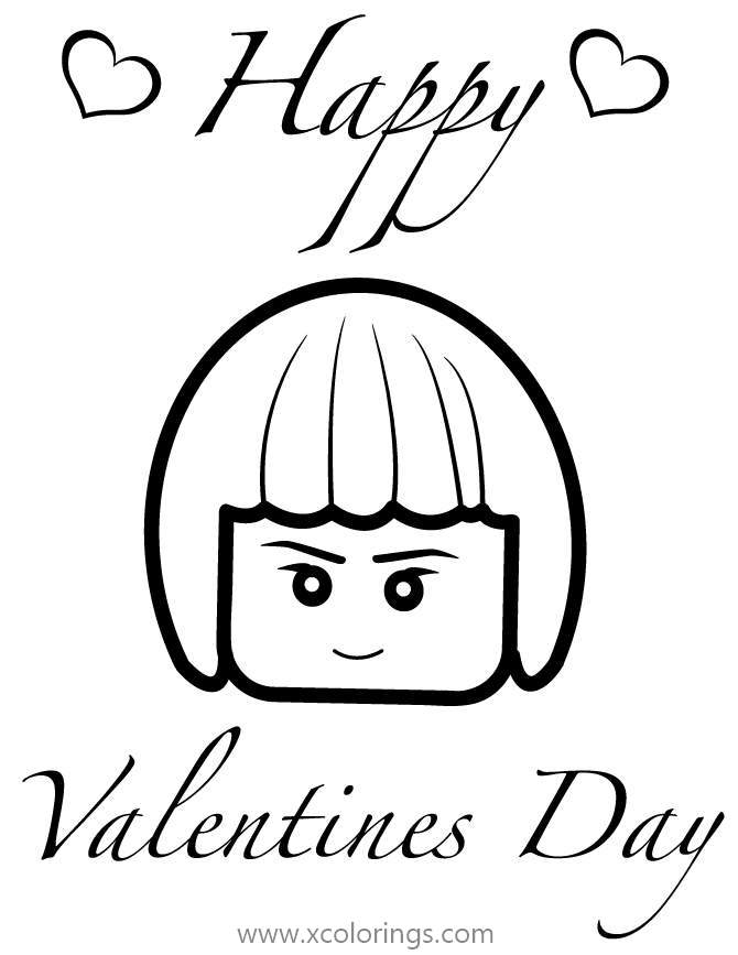 Free Lego Ninjago Valentines Day Coloring Pages Nya printable