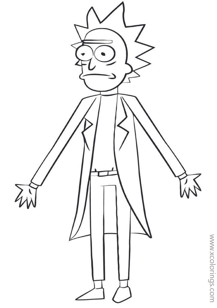 Free Linear of Rick and Morty Coloring Pages printable