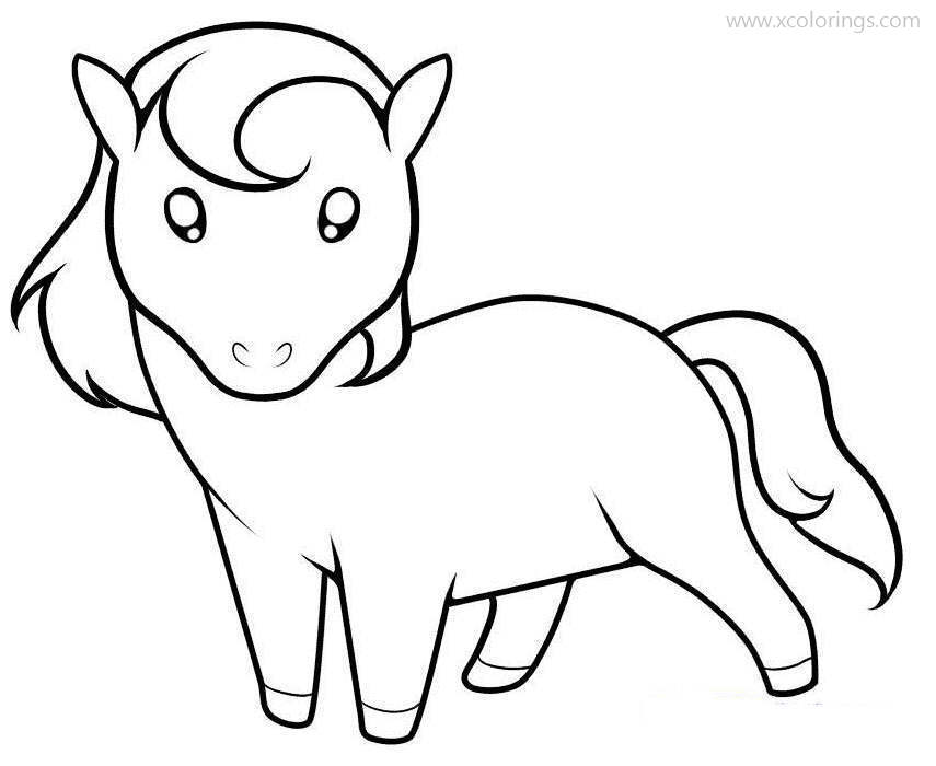 Free Little Baby Horse Coloring Pages printable