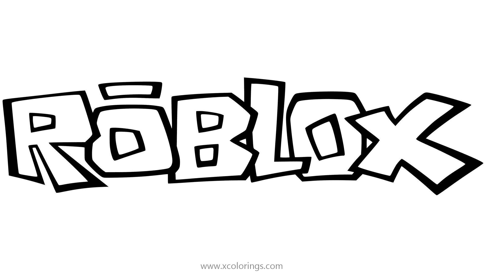 Free Logo of Roblox Coloring Page printable