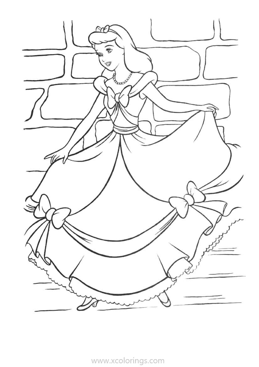 Free Lovely Cinderella Coloring Pages printable