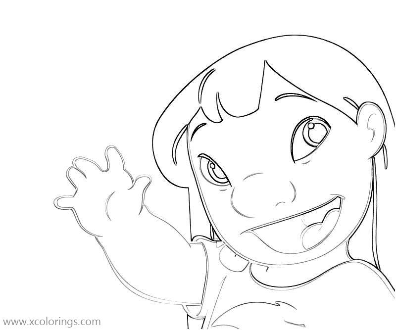 Free Lovely Girl Lilo And Stitch Coloring Pages printable