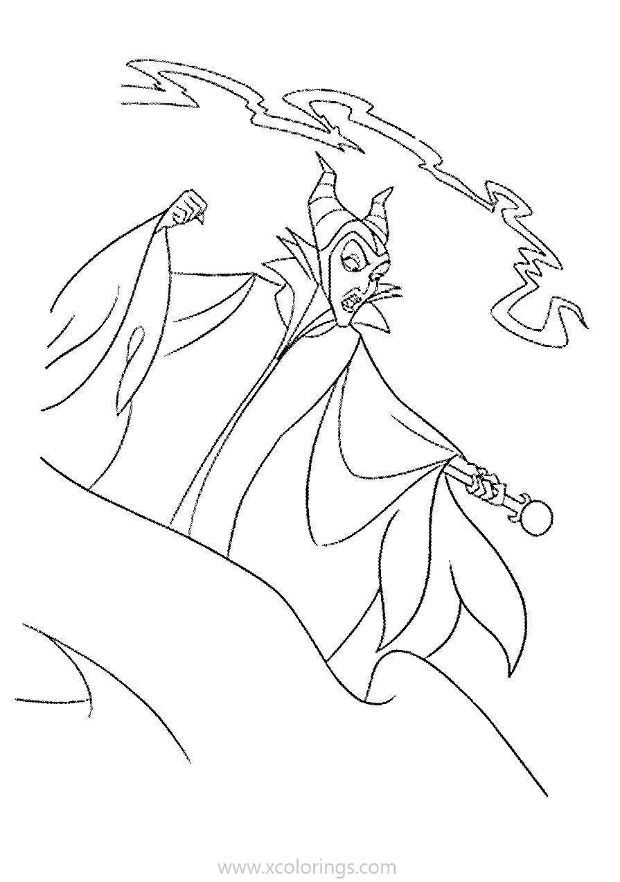Free Maleficent of Disney Villains Coloring Page printable