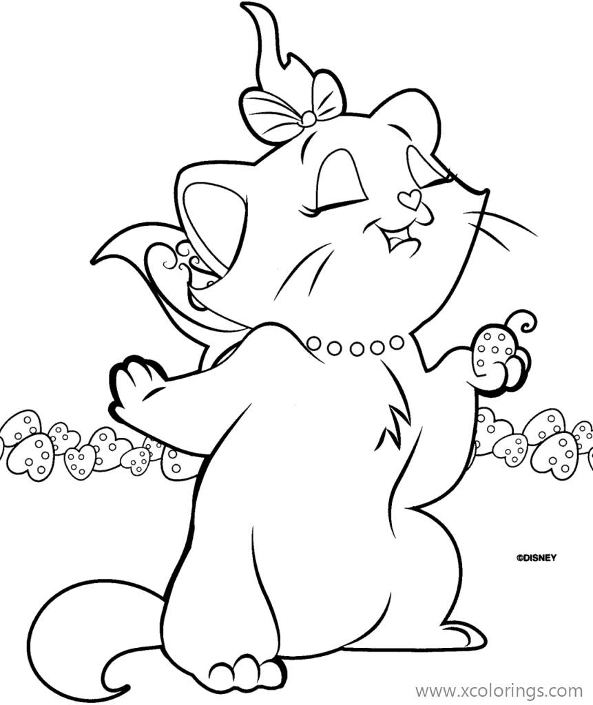 Free Marie from Aristocats Coloring Pages printable