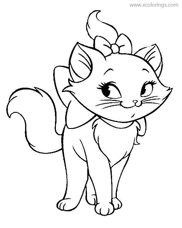Free Marie the Kitten Coloring Pages printable