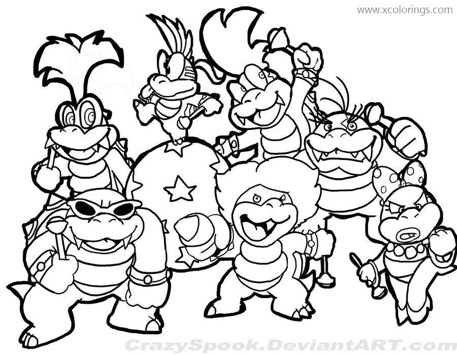 Free Mario Kart Characters Coloring Pages printable