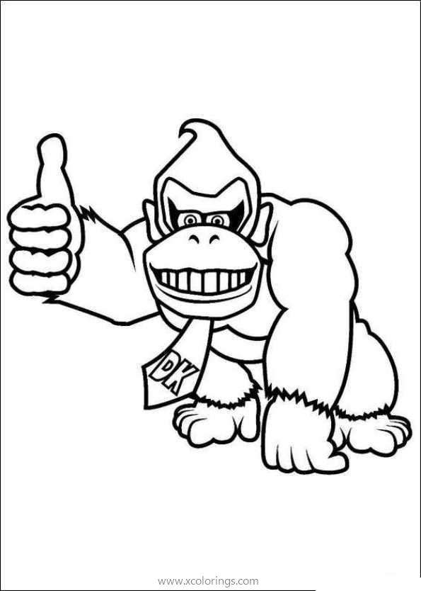 Free Mario Kart Donkey Kong Coloring Pages printable