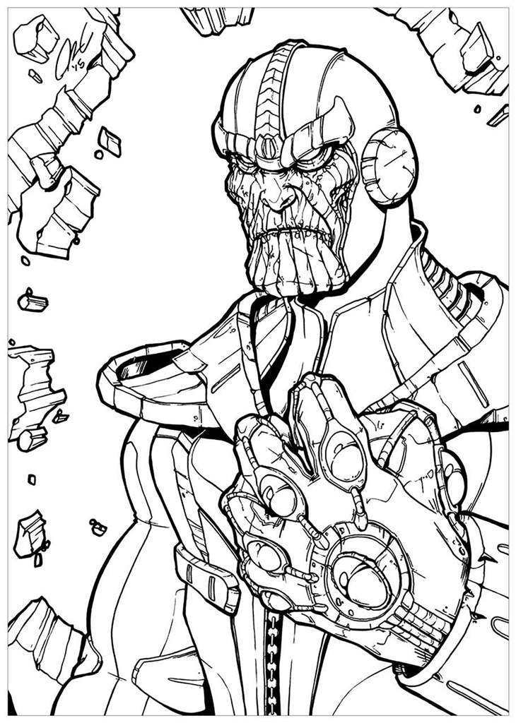 Free Marvel Thanos Coloring Pages printable