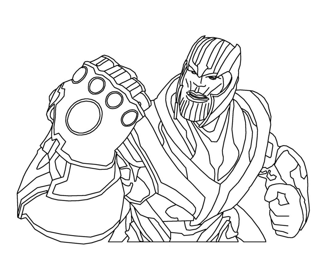 Free Marvel Villain Thanos Coloring Pages printable