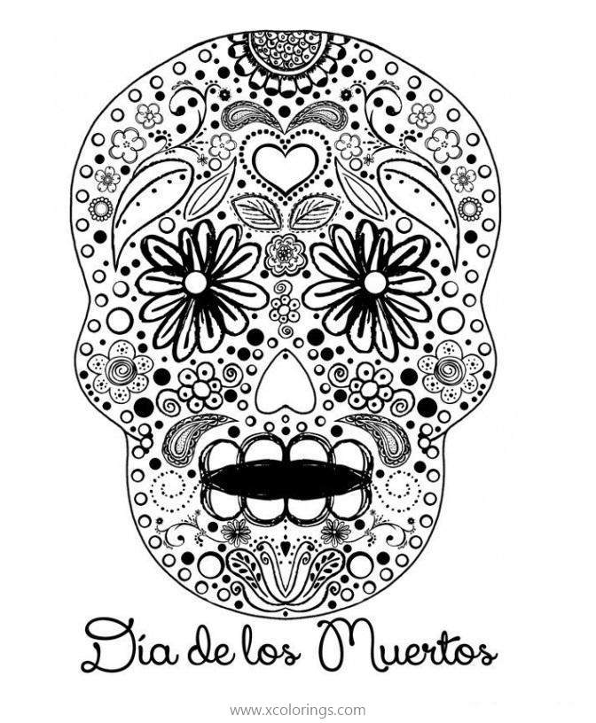 Free Mexico Dia De Los Muertos Coloring Pages printable