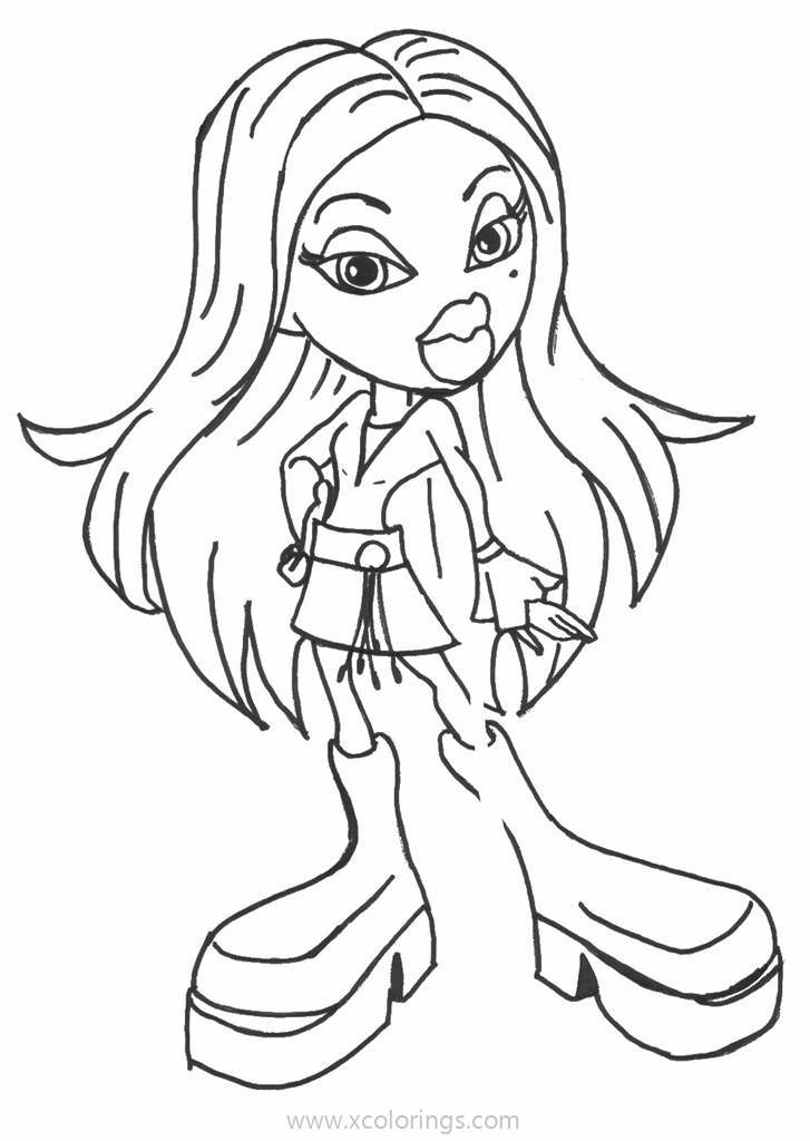 Meygan from Bratz Coloring Page - XColorings.com