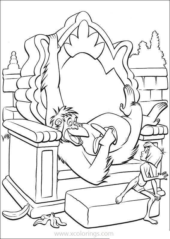 Free Monkey from Jungle Book Coloring Pages printable