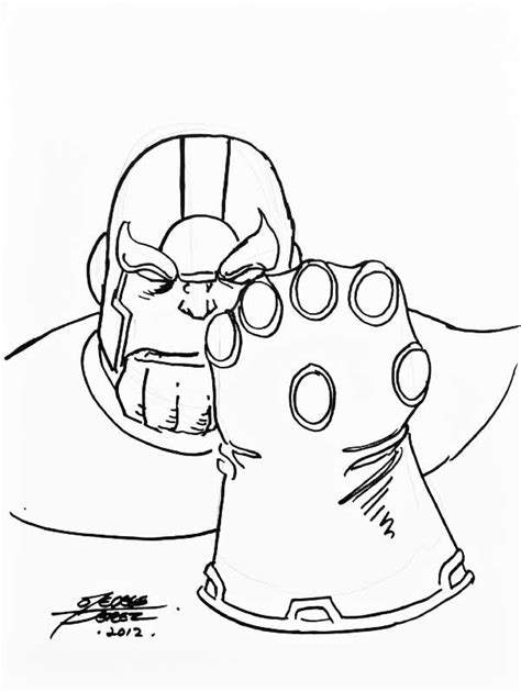 Free Most Powerful Being Thanos Coloring Page printable