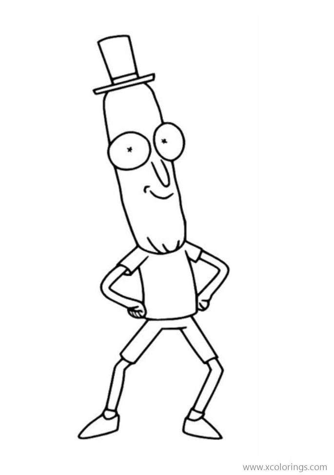 Free Mr. Poopybutthole from Rick and Morty Coloring Pages printable