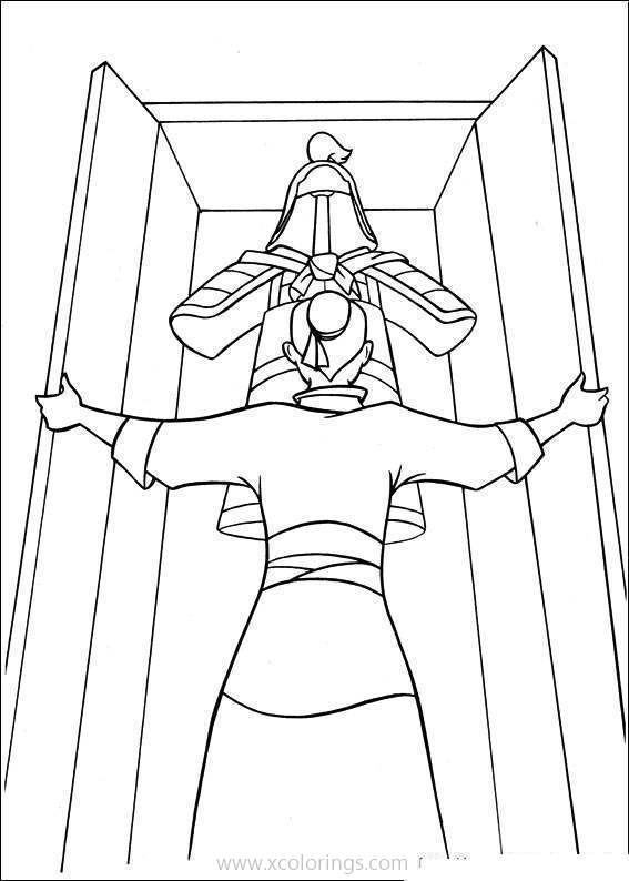 Free Mulan Coloring Pages Battle Armor printable