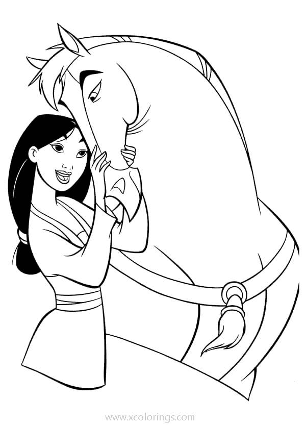 Free Mulan and Khan Coloring Pages printable