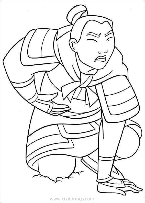 Free Mulan is Uncomfortable Coloring Pages printable