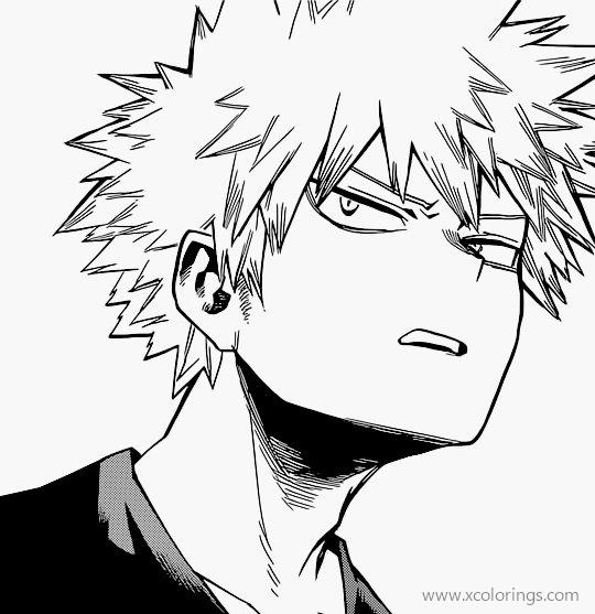 My Hero Academia Coloring Pages Katsuki Bakugo - XColorings.com