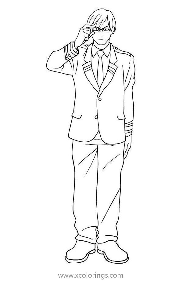 My Hero Academia Coloring Pages Tenya Iida - XColorings.com