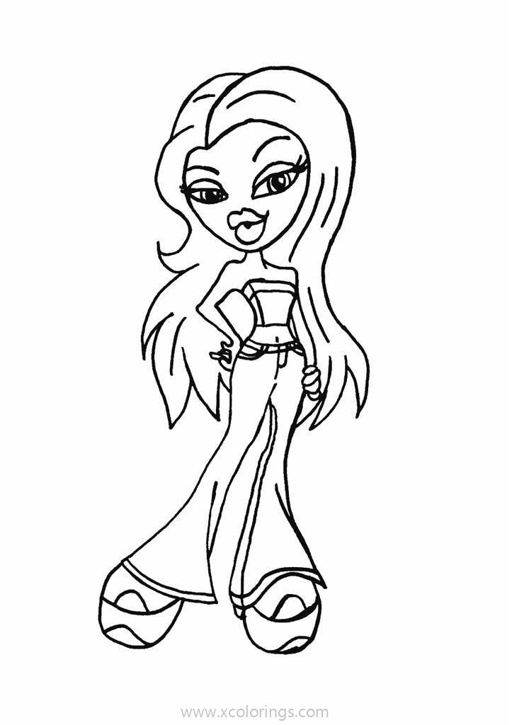 Free Nevra from Bratz Coloring Page printable