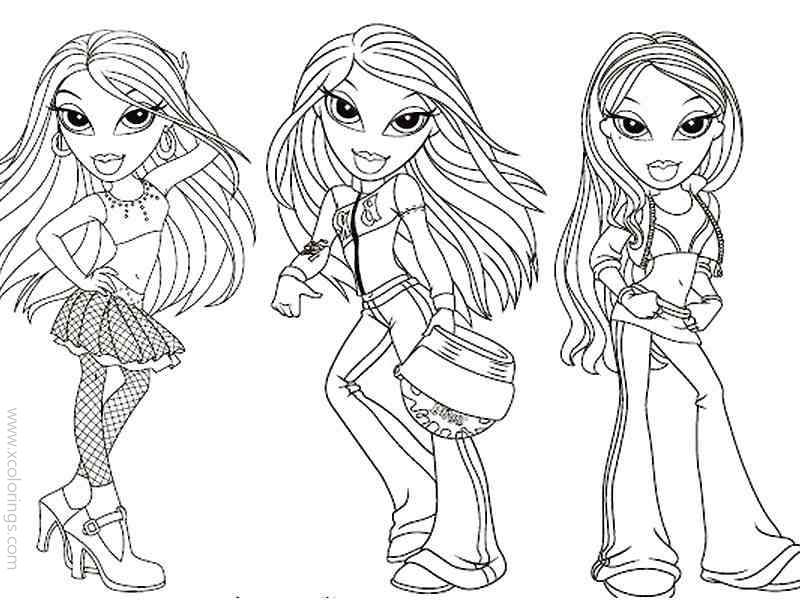 Free New Bratz Coloring Pages printable