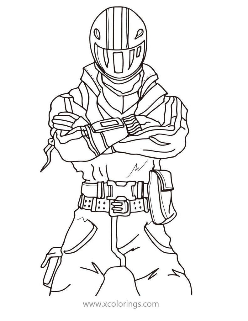 Free Night Rider from Fortnite Coloring Pages printable