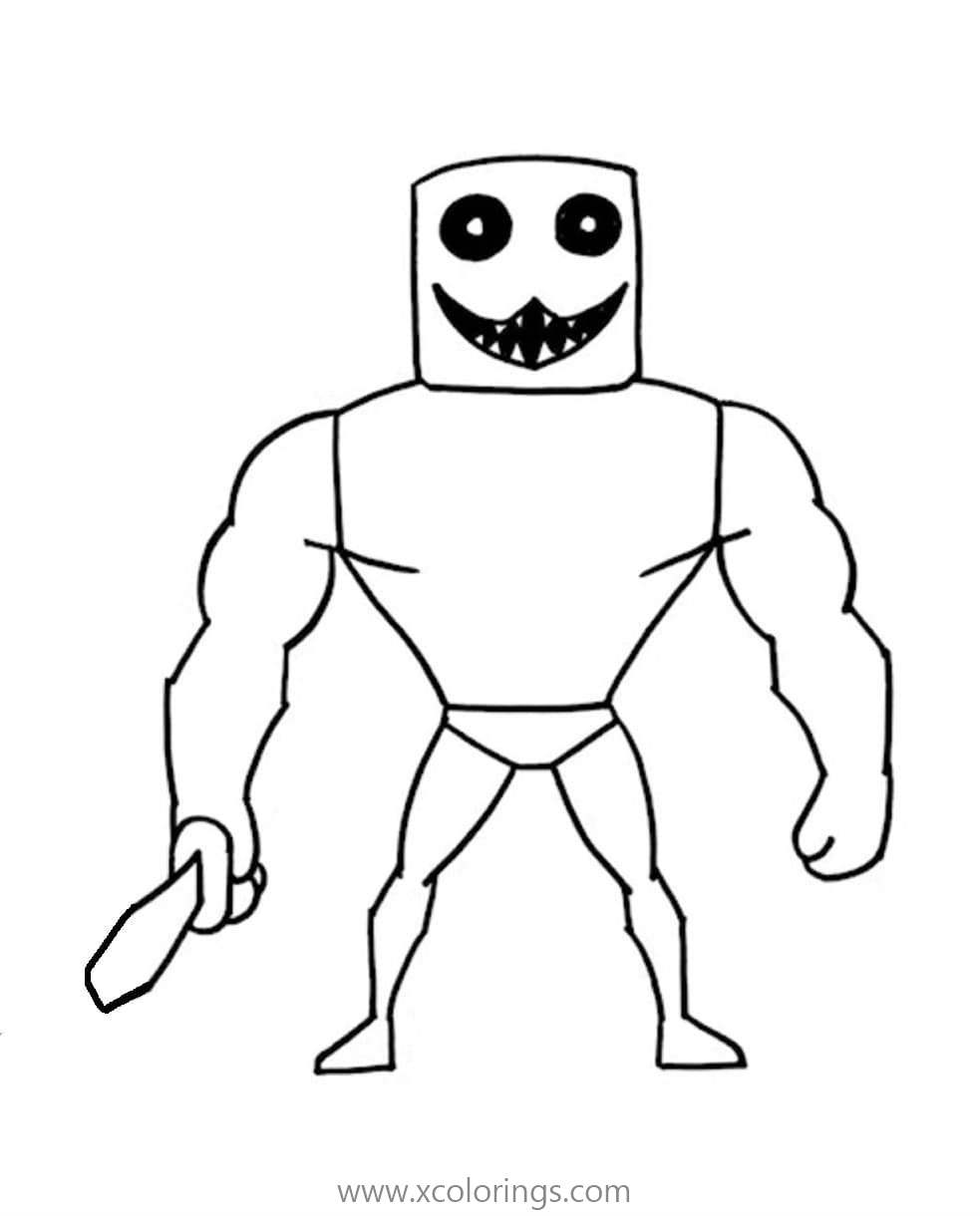 Noobius Roblox Coloring Pages Bakon - XColorings.com