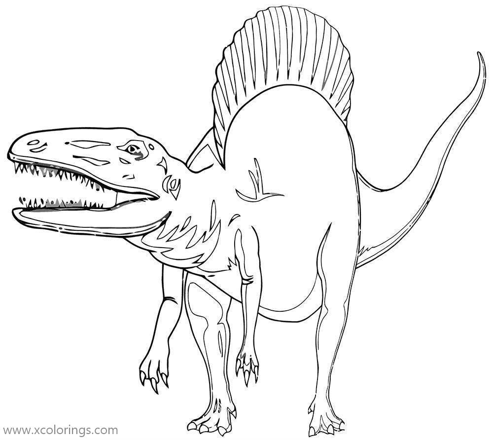 Free North Africa Spinosaurus Coloring Page printable